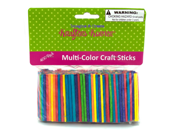 Multicolored wood craft matchsticks