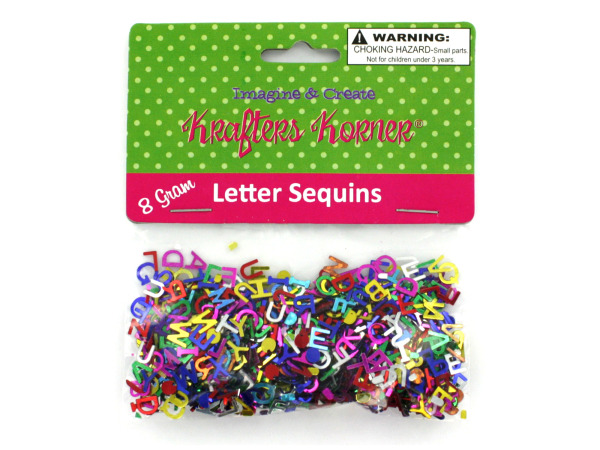 Metallic alphabet craft sequins