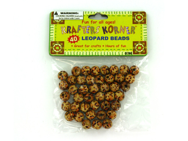 Leopard print beads