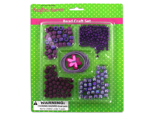 Bead craft set, includes beads and twine