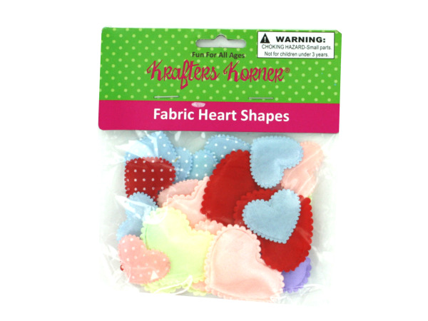 Bag fabric heart shapes, assorted colors