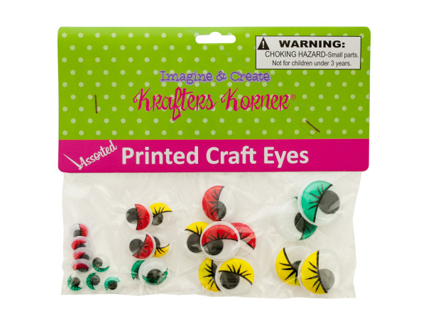 Colored wiggly craft eyes