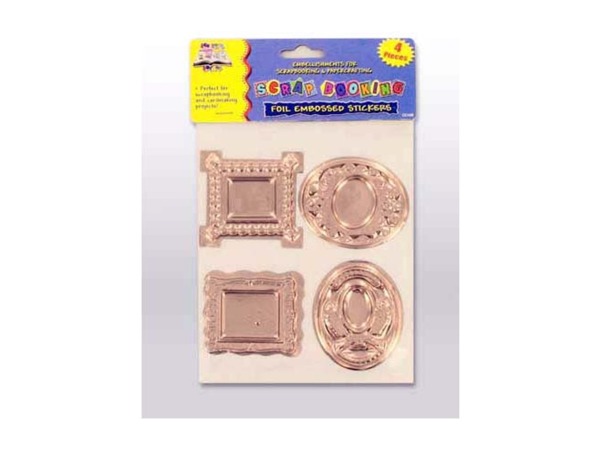 4 piece foil scrapbook stickers