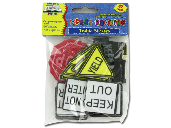 Traffic sign foam stickers