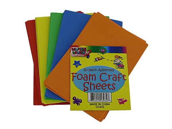 Multi-colored foam sheets