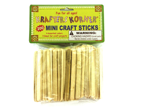 Miniature wood craft sticks