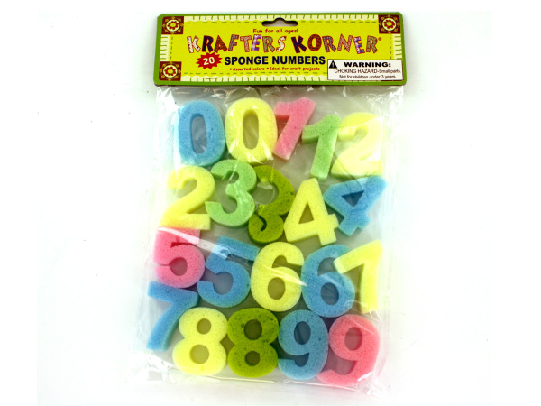 20 Pack sponge number craft set