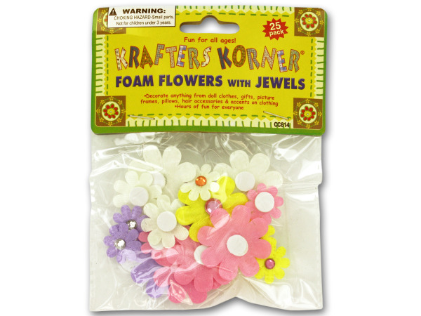 flowers with jewels 25pc