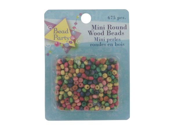 mini round wood beads 675 piece