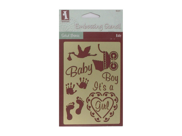 baby designs solid brass stencil