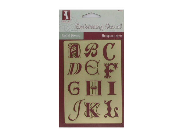 monogram letter designs solid brass stencil