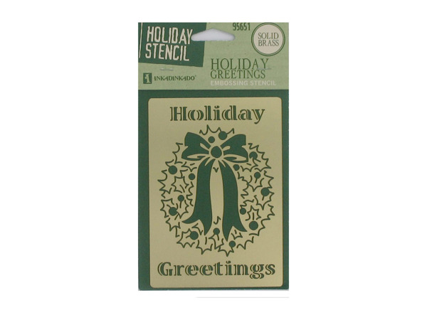 holiday greetings solid brass stencil