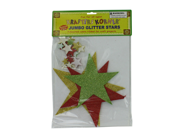 Glitter foam star stickers
