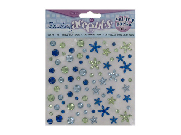 100 piece rhinestone stick ons