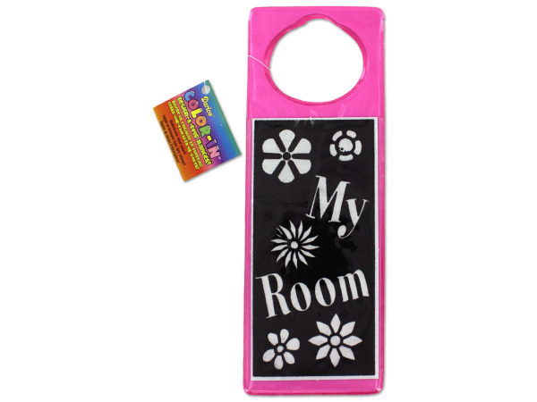 design a door hanger ready to color 6 asst pictures/colors