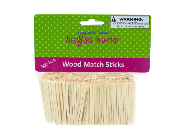 Crafting wood match sticks