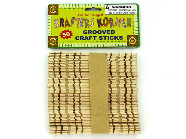 Grooved craft sticks
