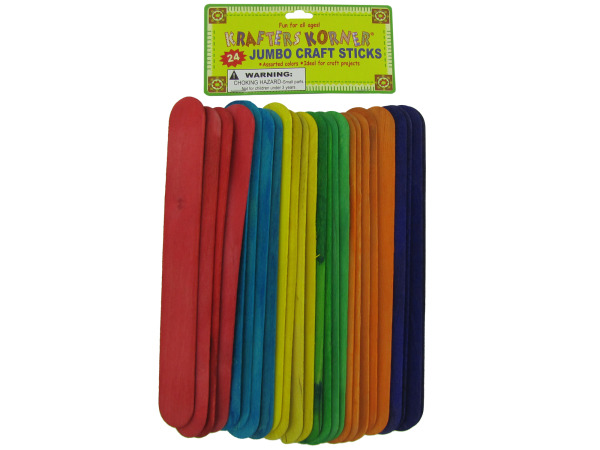 Jumbo colored craft sticks