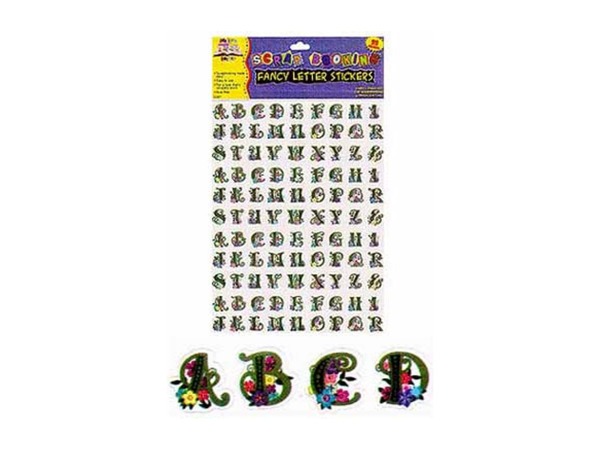 Set of 90 fancy letter stickers