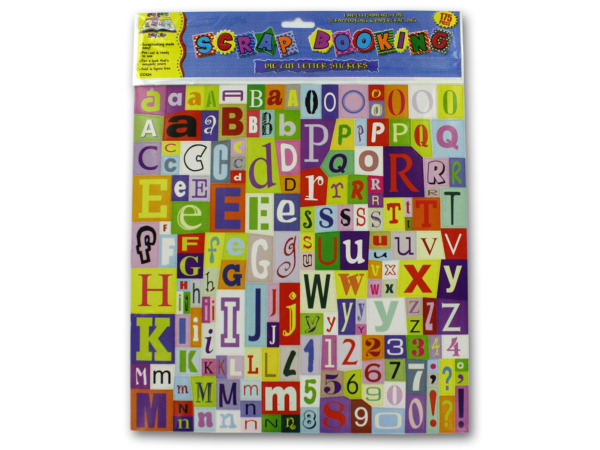 Large set die-cut letter stickers
