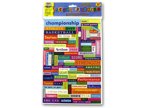 Word and phrase stickers