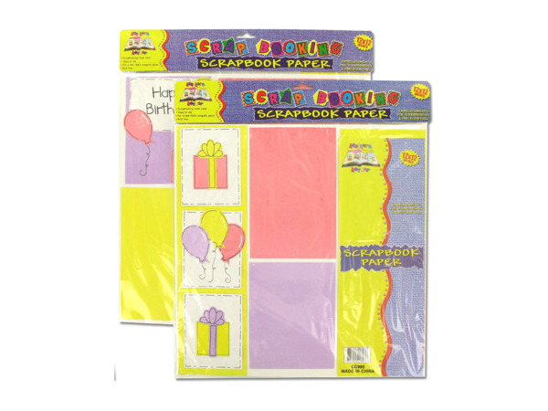Birthday scrap book page kit