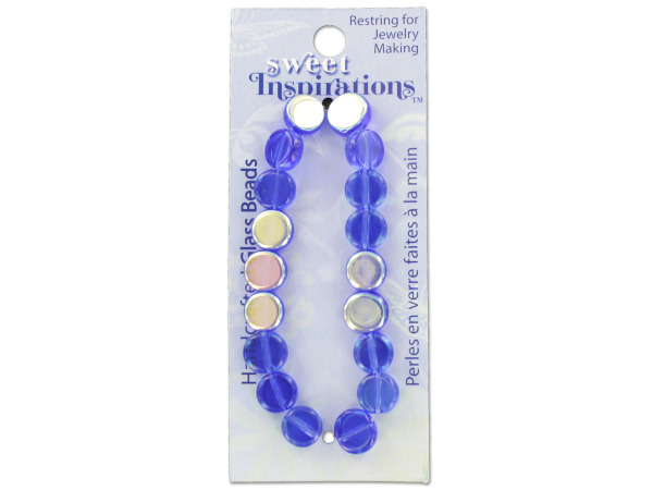 medium blue ab disc beads