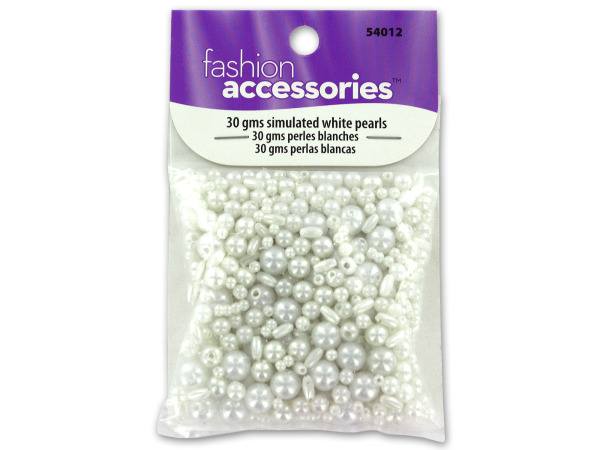 30 gms simulated white pearls
