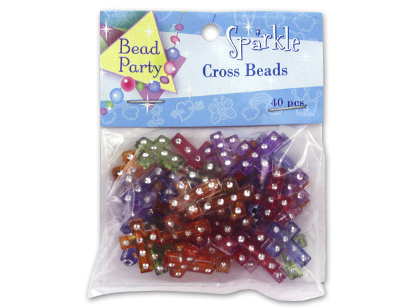 40 piece sparkle cross beads