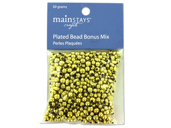 30 grams gold colored plastic beads