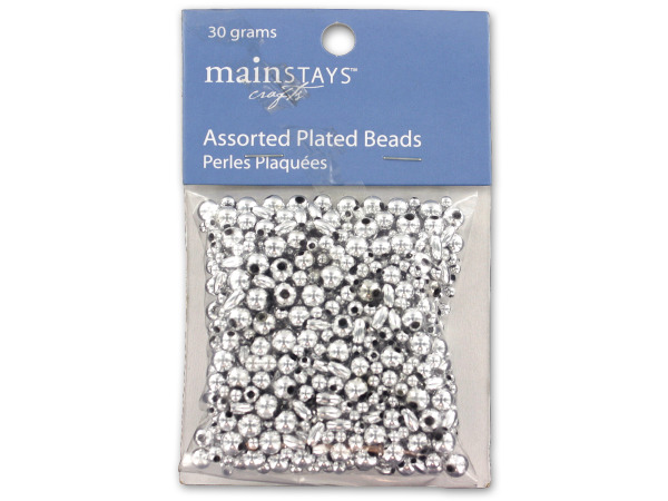 Assorted plated beads, 30 grams