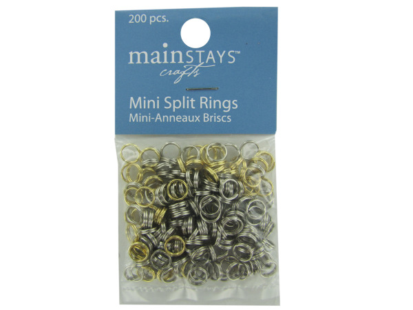 200 piece mini split rings assortment
