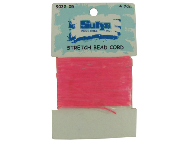 4 yds neon pink stretch bead cord