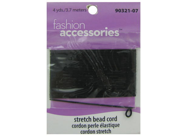 4 yd. black stretch bead cord