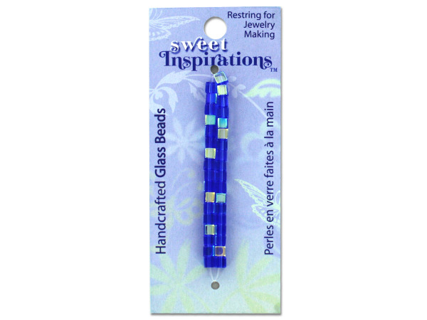 blue small ab glass cube beads