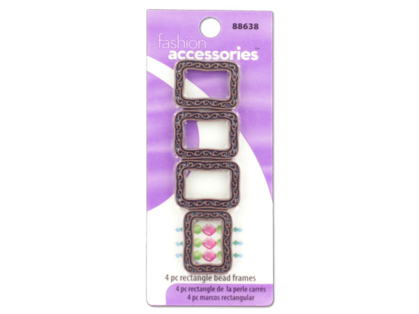 4 pc rectangle beads frames