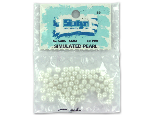 60 pc 5mm simulated pearl beads