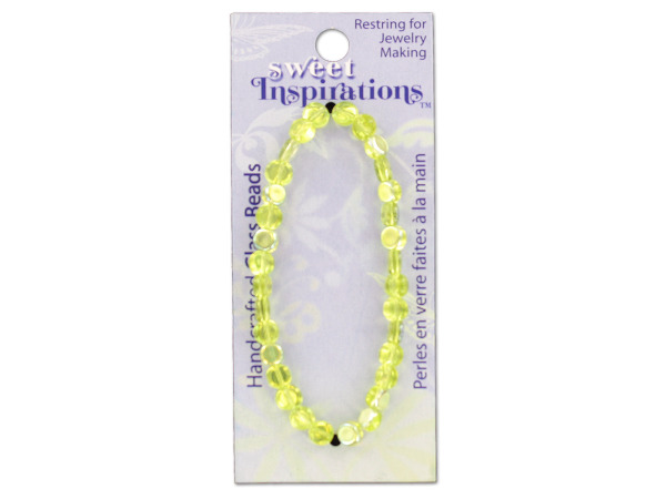 small lime green ab glass disc beads