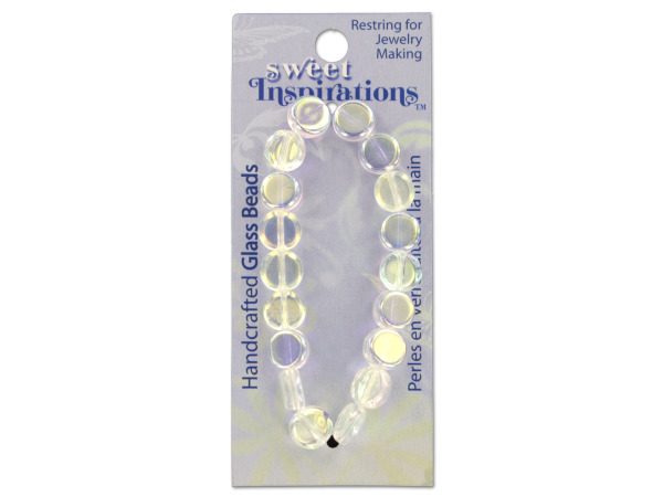 large crystal ab glass disc beads