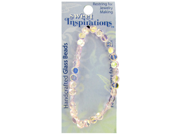 Handcrafted glass beads, 64 beads