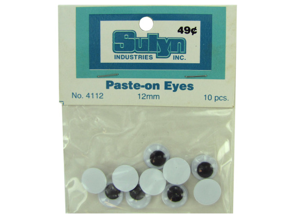 10 pc 12mm paste on eyes