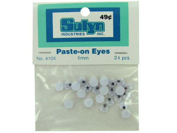 24 pc 6mm paste-on eyes