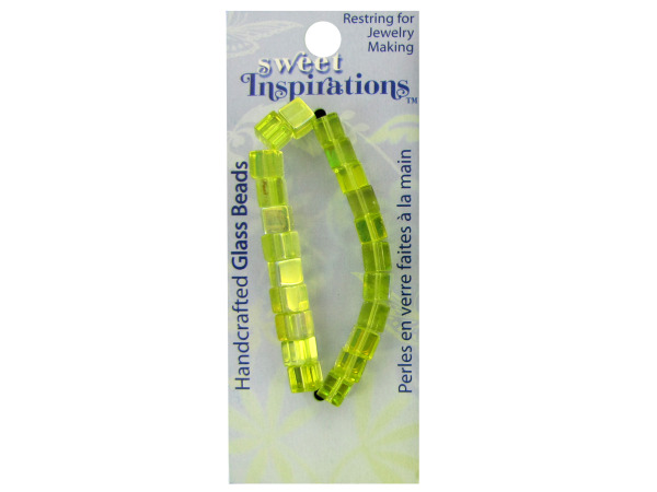 medium green ab cube beads