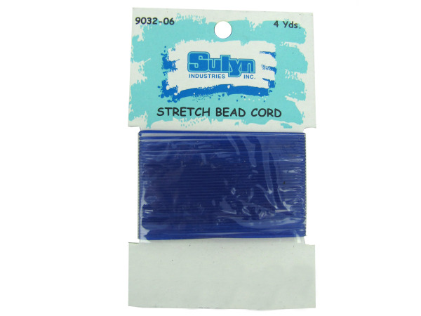 4 yd blue stretch bead cord