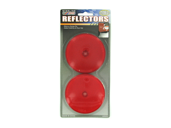 Auto reflector set with adhesive mounts