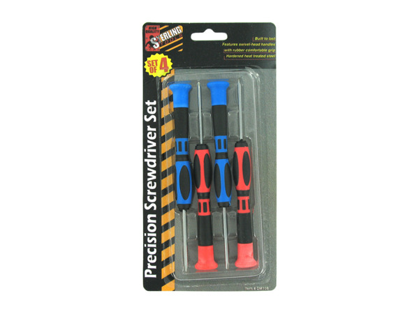4 Pack precision screwdriver set (two phillips and two flatheads)