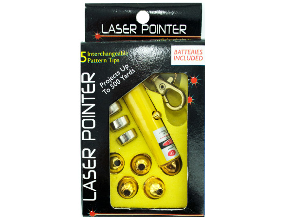 Laser pointer with interchangeable heads