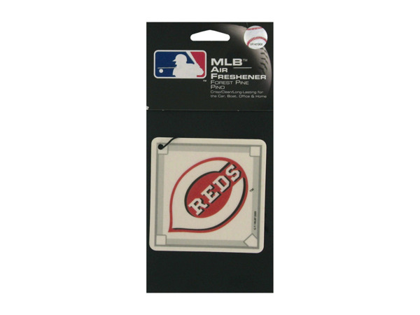 mlb reds baseball diamond pine air freshener