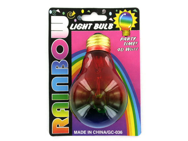 40 Watt rainbow light bulb