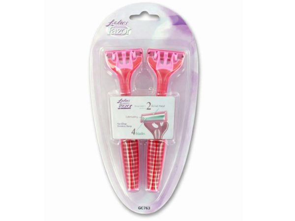 Ladies disposable razor set